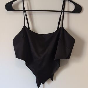 Forever 21 Black Handkerchief Hem Cami
